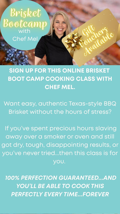 Brisket Bootcamp Online Cooking Class - Chef Mel The Happy Chef