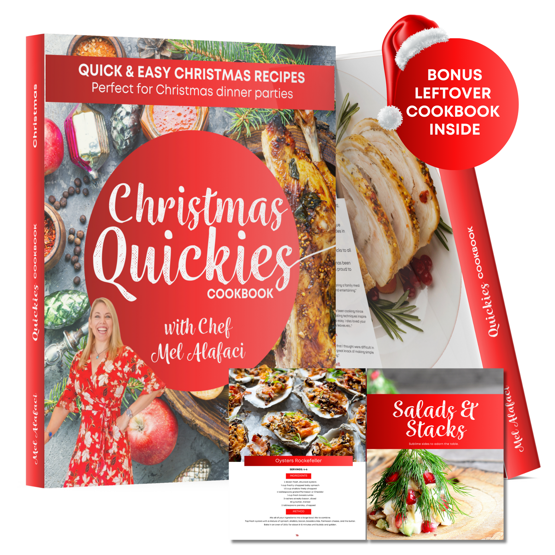 Christmas Quickies Cookbook by Chef Mel Alafaci the Happy Chef Vanilla Zulu ebook digital cookbook series quick easy recipes perfect for family gatherings and festive planning cooking food styling Christmas leftover ideas