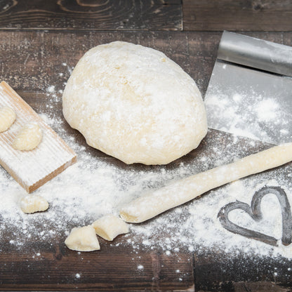 Rustic Italian Gnocchi love heart in flour.jpg
